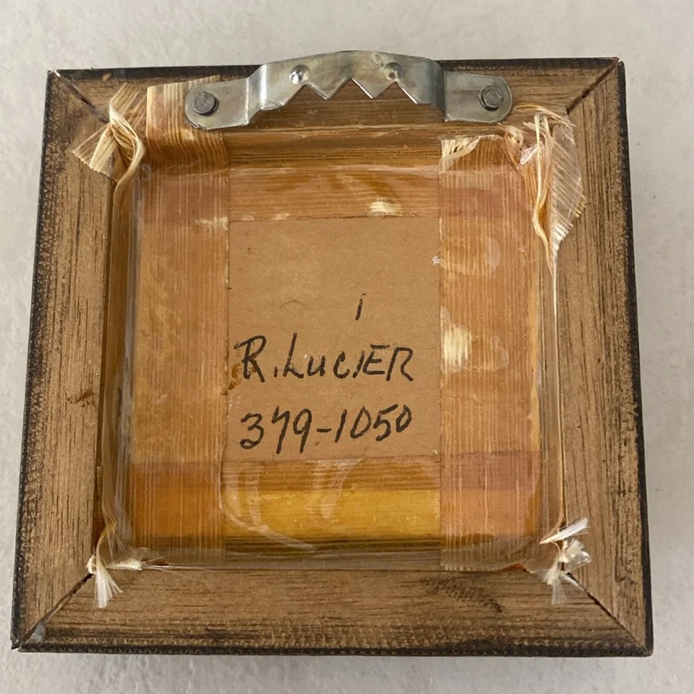 R. Lucier California painter miniature oil daisies paint